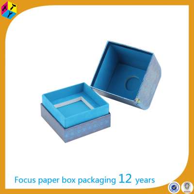 die cut origami packaging perfume in blue box