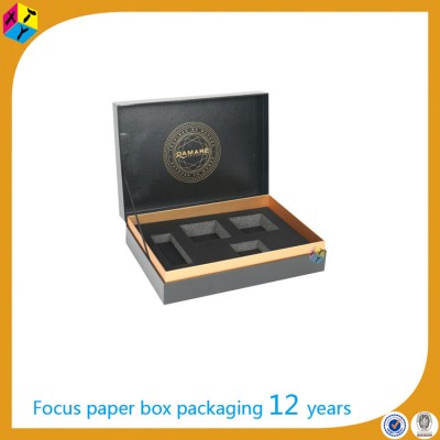 custom luxury black packaging eye shadow packaging