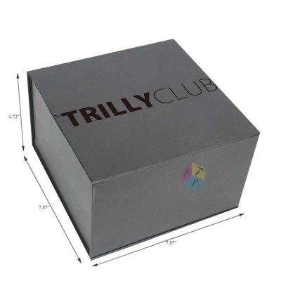 Wholesale black magnetic gift foldable hat boxes