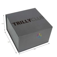 Wholesale black magnetic gift foldable hat boxes