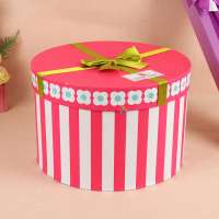 round gift with ribbon personalised birthday cake boxes