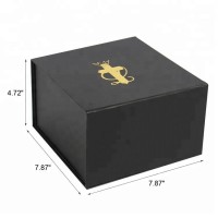 plain cardboard black packaging magnetic box hat